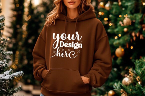 Christmas Girl Hoodie Mockup 6 for Product Mockups and Graphics