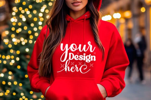Christmas Girl Hoodie Mockup 67 for Graphics and Product Mockups