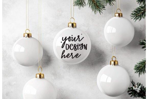 Christmas Ornaments Mockup 82: A Product Mockups Graphic for Seasonal Content