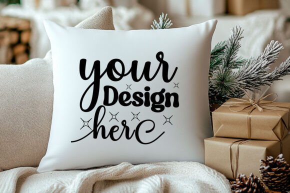 Christmas Pillow Mockup 88 for Product Mockups and Graphics