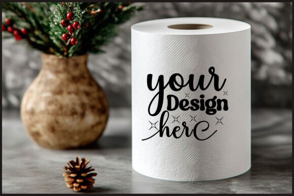 Christmas Toilet Roll Mockup 103 for Product Mockups and Graphics