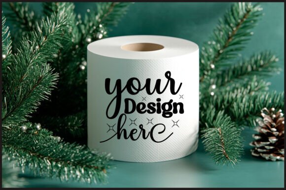 Christmas Toilet Roll Mockup 104 - A Graphic Design Asset for Product Mockups