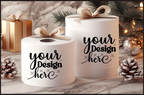 Christmas Toilet Roll Mockup 106 for Product Mockups and Graphics