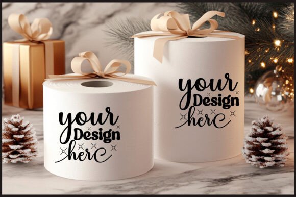 Christmas Toilet Roll Mockup 110: A Versatile Graphics Asset for Product Mockups