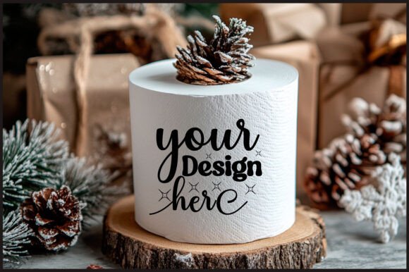 Christmas Toilet Roll Mockup 48: A Graphic Design Asset for Product Mockups