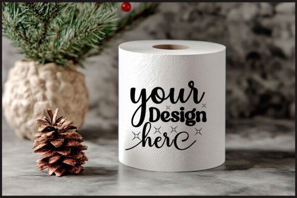 Christmas Toilet Roll Mockup 89 - A Festive Graphic Asset for Product Mockups