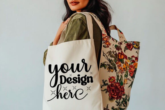 Christmas Tote Bag Mockup 113: A Graphic Design Asset for Product Mockups