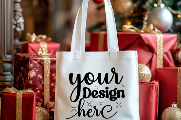 Christmas Tote Bag Mockup 51: A Versatile Graphic Design Asset for Product Mockups