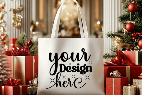 Christmas Tote Bag Mockup 86 - Graphics for Product Mockups