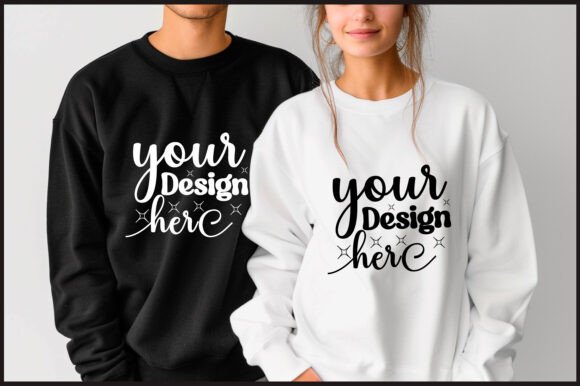 Gildan 18000 Couple Mockup 14 - A Festive Graphic Design Asset