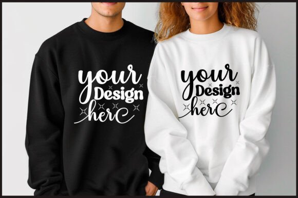 Gildan 18000 Couple Mockup 23 for Product Mockups and Graphics