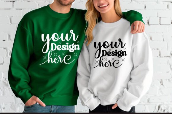 Gildan 18000 Couple Mockup 56 – A Graphic Design Asset for Product Mockups