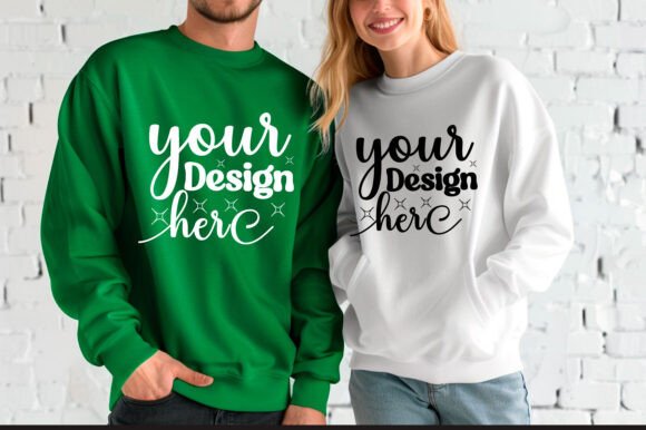Gildan 18000 Couple Mockup 58 – A Festive Graphic Design Asset