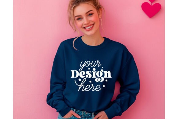 Gildan 18000 Indigo Blue Mockup Review