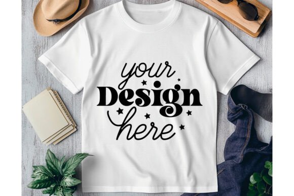 Gildan 64000 White Mockup 29 for Product Mockups and Graphics