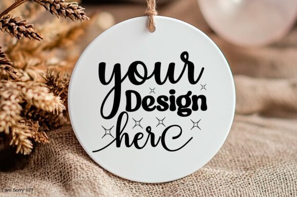 New Year Round Sign Mockup 12 for Product Mockups and Graphics