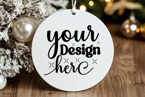 New Year Round Sign Mockup 52 - Graphics for Product Mockups