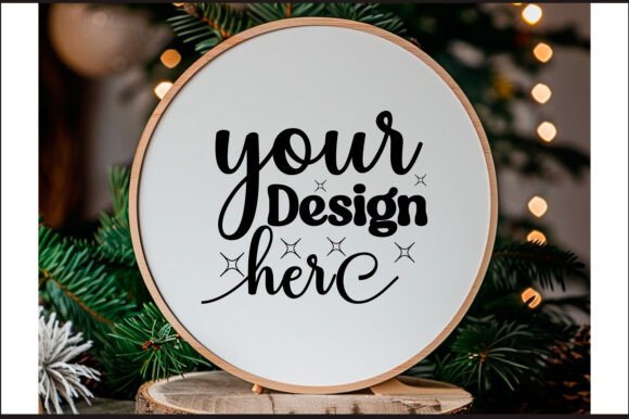 Round Christmas Ornament Mockup 55 for Product Mockups and Graphics
